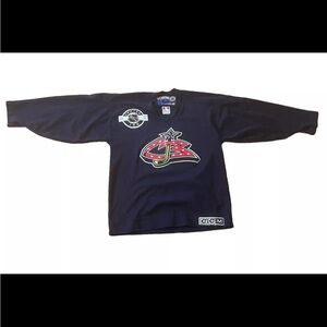 CCM Columbus Blue Jackets Jersey Boys L/XL NHL Hockey Center Ice Stitched Patch